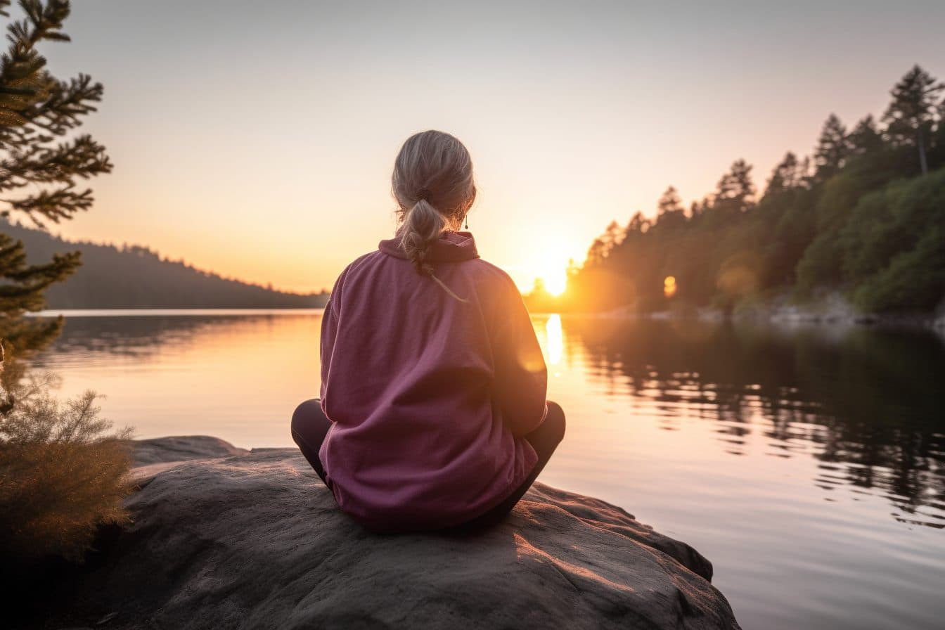 Achtsamkeit und Meditation - Illustration